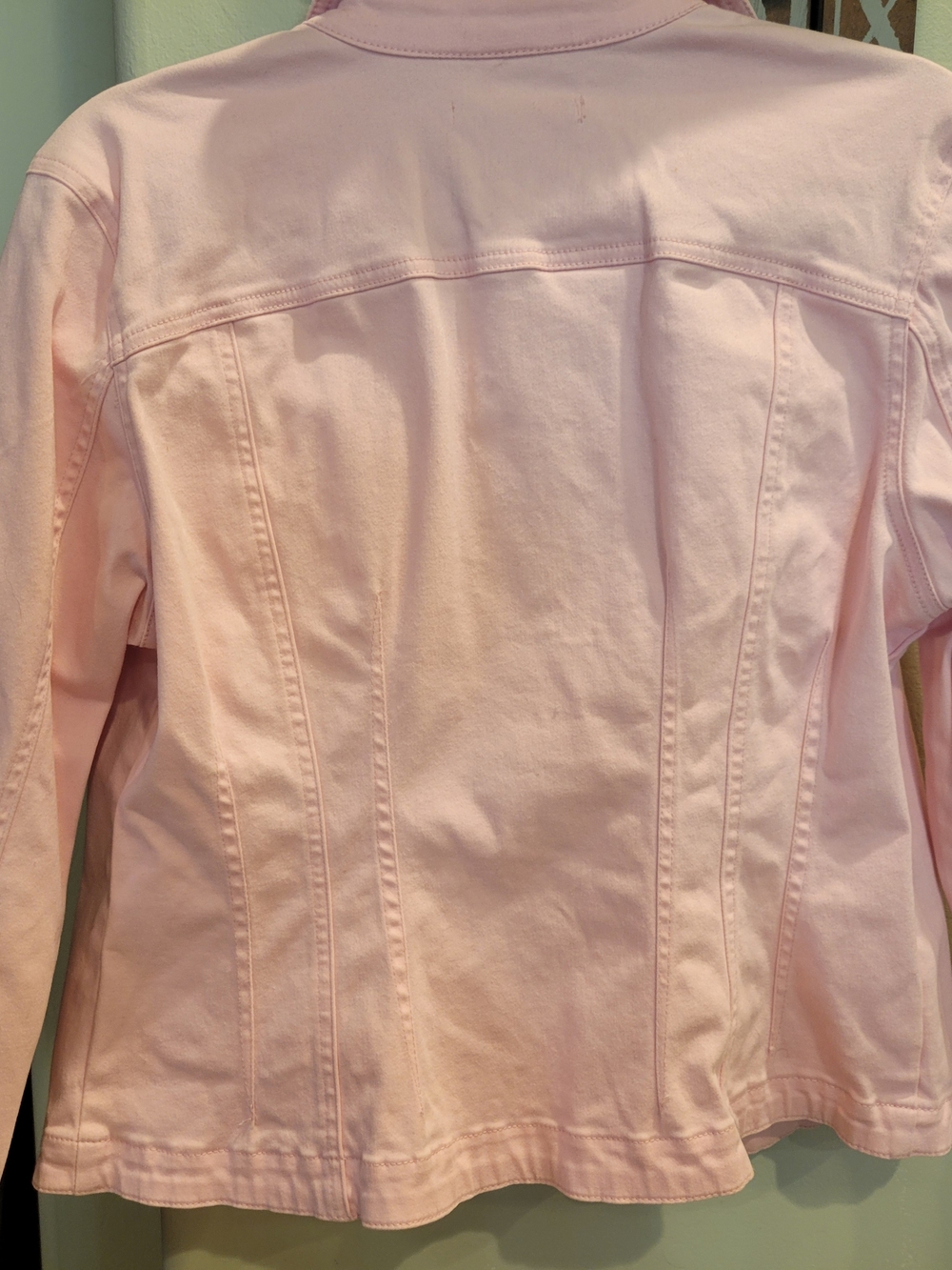 Pink Cotton Blend Jacket for Women - Picture 2 of 4